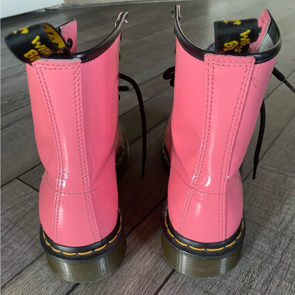 Dr. Martens Pink Patent Leather Boots - Picture 5 of 9